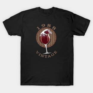 Wine Lover Birthday - 1988 Vintage T-Shirt